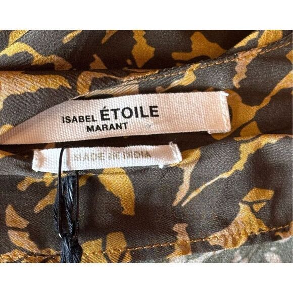 ISABEL MARANT ÉTOILE AMIRYA TOP in Brown Multi NWT Size 42/ US 10 - Picture 5 of 8